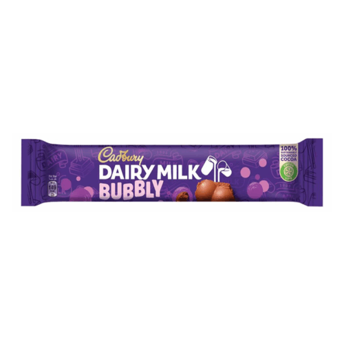 DAIRY MILK BUBBLY IMPOERTED (28G) 12pc box