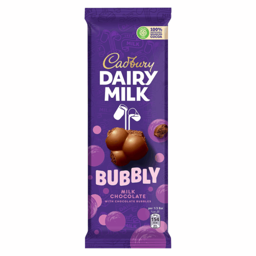 DAIRY MILK BUBBLY IMPORTED (87G) 12pc Bigbar